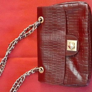 Faux Croc Leather Handbag